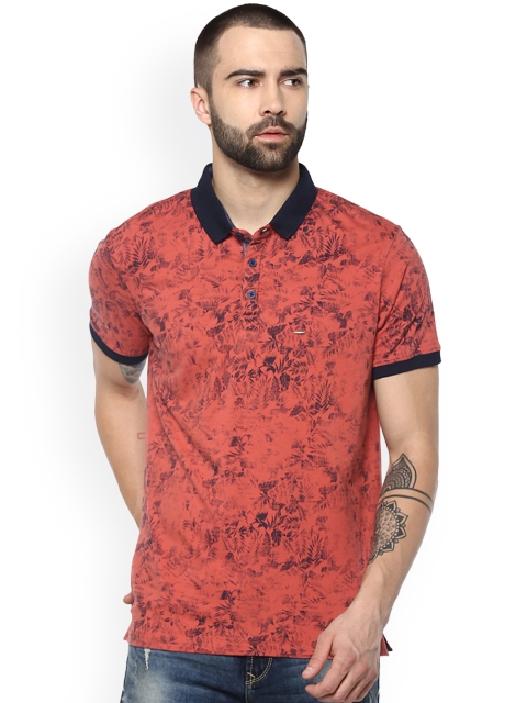 SPYKAR Men Coral Printed Polo Collar T-shirt