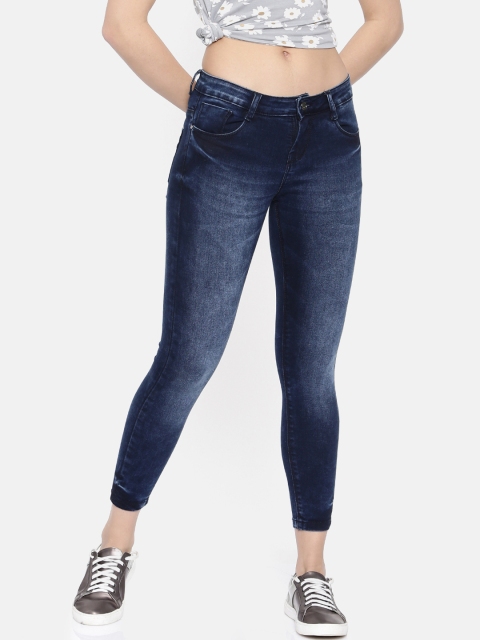 ZHEIA Women Blue Skinny Fit Mid-Rise Clean Look Stretchable Jeans