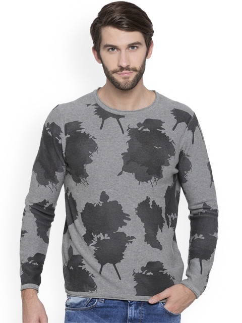 SPYKAR Men Grey Printed Sweatshirt