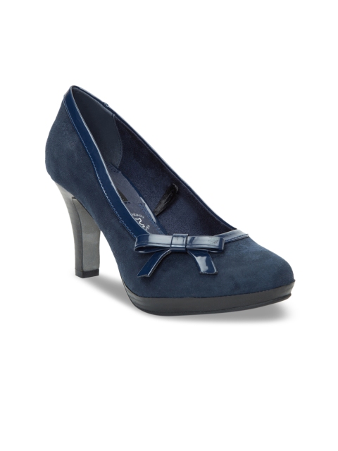 Bugatti Women Navy Blue Solid Pumps
