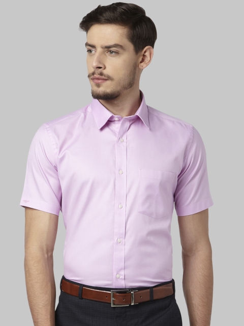 Park Avenue Men Pink Regular Fit Solid Formal Shirt