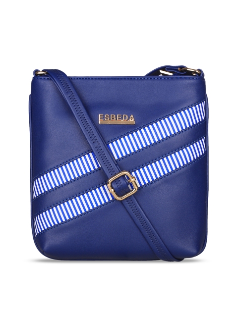 ESBEDA Navy Blue Striped Sling Bag
