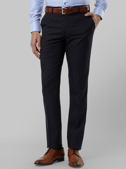 Raymond Men Navy Blue Slim Fit Self Design Formal Trousers
Raymond Men Navy Blue Slim Fit Self Design Formal Trousers