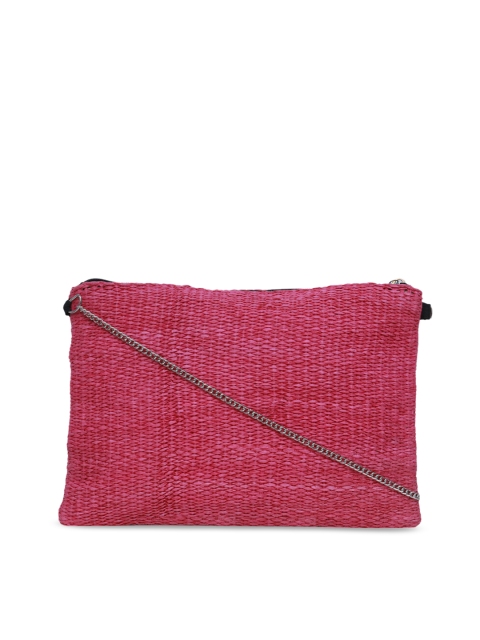 Diwaah Pink Self Design Sling Bag