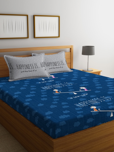 STELLAR HOME Blue & Grey Cartoon Characters Flat 104 TC Cotton 1 Queen Bedsheet with 2 Pillow Covers
STELLAR HOME Blue & Grey Cartoon Characters Flat 104 TC Cotton 1 Queen Bedsheet with 2 Pillow Covers