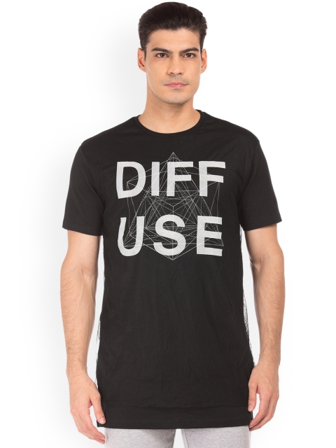 Colt Men Black Printed Round Neck T-shirt