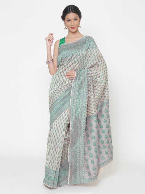 Chhabra 555 Cream-Coloured & Turquoise Blue Art Silk Woven Design Chanderi Saree
Chhabra 555 Cream-Coloured & Turquoise Blue Art Silk Woven Design Chanderi Saree
