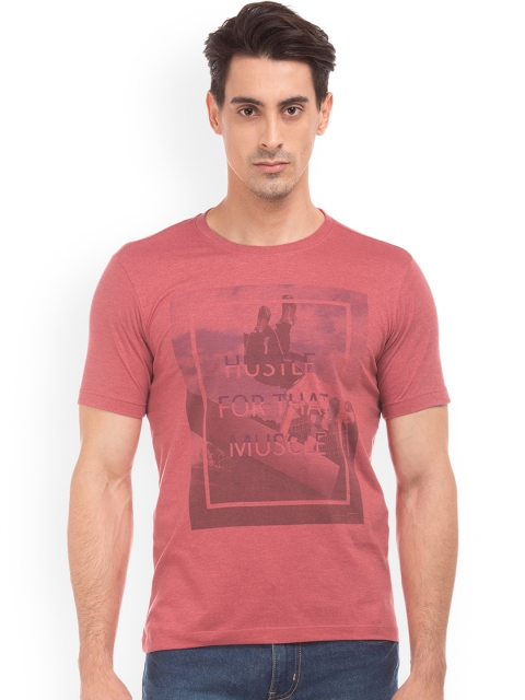 Colt Men Red Printed Round Neck T-shirt