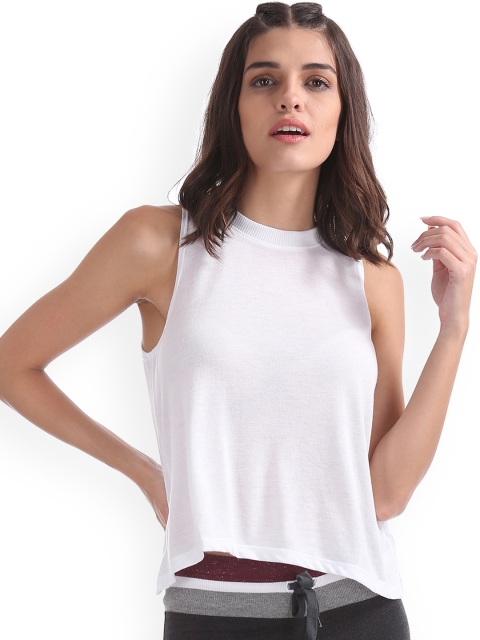Aeropostale Women White Printed Top