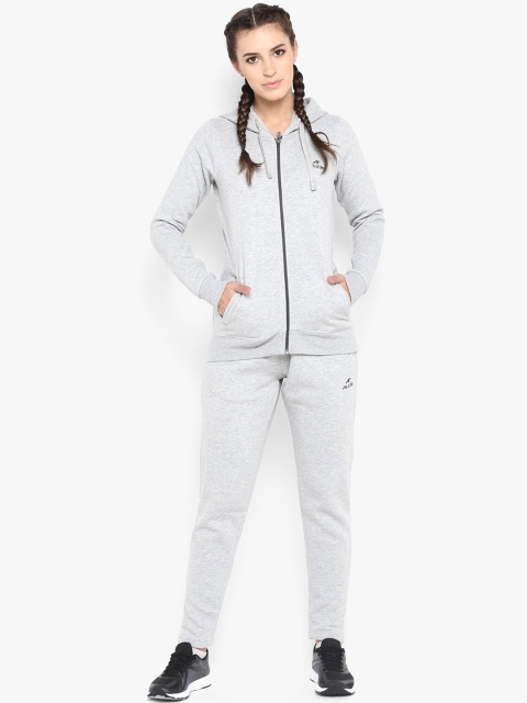 Alcis Women Grey Solid Tracksuit