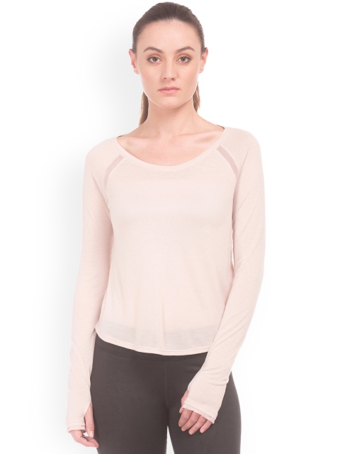 Aeropostale Women Pink Solid Top
