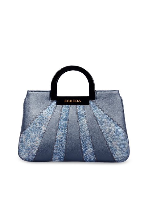 ESBEDA Blue Textured Handheld Bag