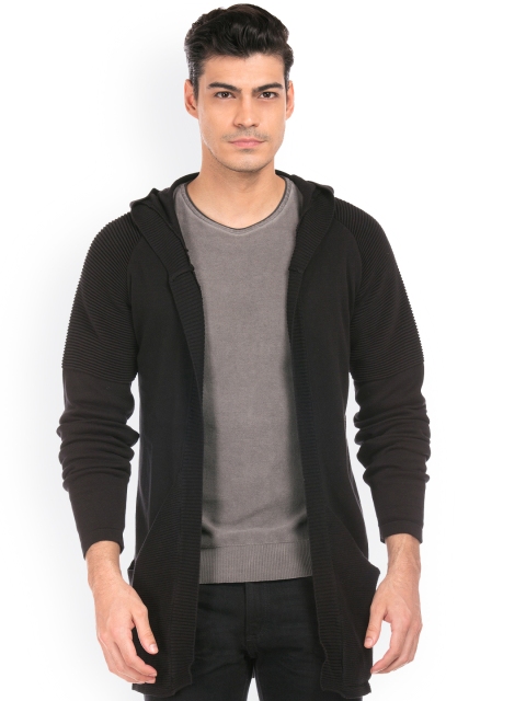 Ed Hardy Men Black Solid Front-Open