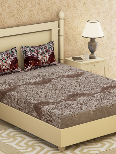 Boutique Living India Brown Ethnic Motifs Flat 210 TC Cotton 1 King Bedsheet with 2 Pillow Covers
Boutique Living India Brown Ethnic Motifs Flat 210 TC Cotton 1 King Bedsheet with 2 Pillow Covers