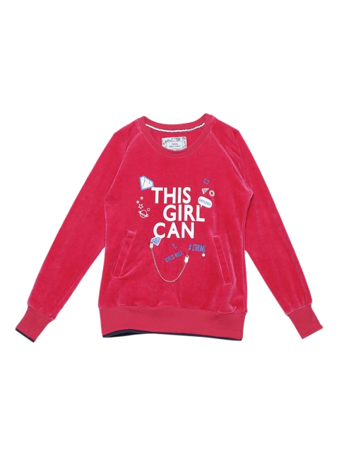 Monte Carlo Girls Pink Printed Sweatshirt