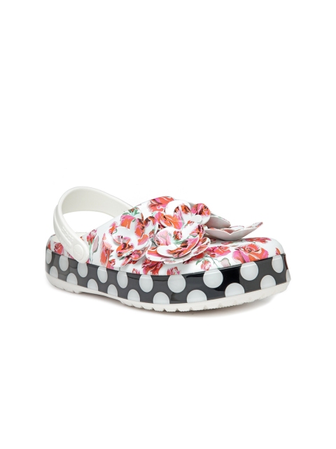 Crocs Crocband Women Grey Self Design Clogs