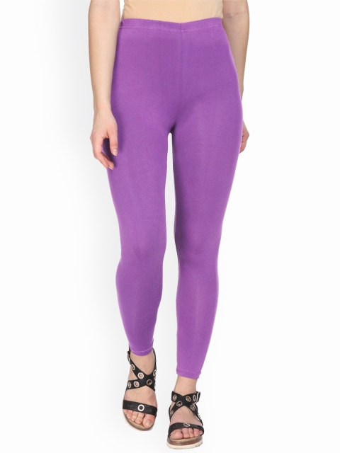 Alena Women Violet Solid Ankle-Length Leggings