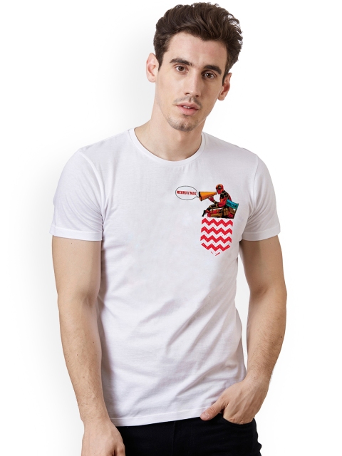 Deadpool By Free Authority White Men's Half Sleeve T-Shirt