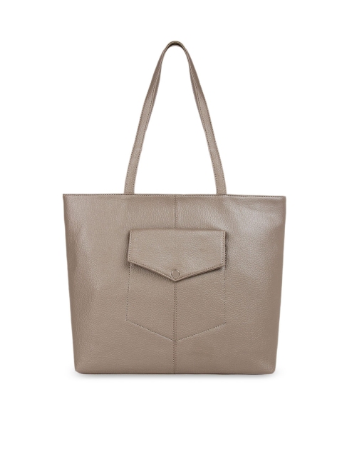 Toteteca Beige Textured Shoulder Bag