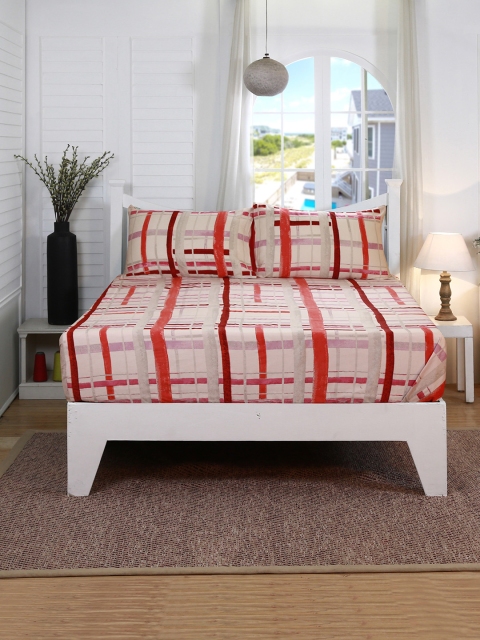 MASPAR Red & Beige Abstract Flat 210 TC Cotton 1 Queen Bedsheet with 2 Pillow Covers
MASPAR Red & Beige Abstract Flat 210 TC Cotton 1 Queen Bedsheet with 2 Pillow Covers