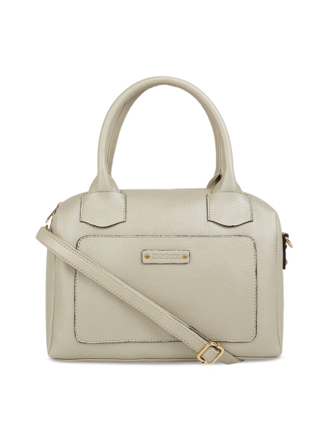 Toteteca Off-White Solid Handheld Bag