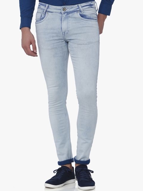 Mufti Men Blue Slim Fit Mid-Rise Clean Look Stretchable Jeans