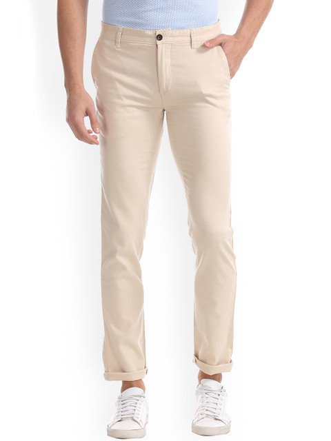 Arrow Sport Men Beige Slim Fit Solid Regular Trousers
Arrow Sport Men Beige Slim Fit Solid Regular Trousers