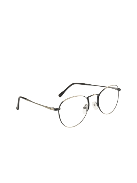 Clark N Palmer Unisex Grey Solid Full Rim Oval Frames CNP-2206-C3