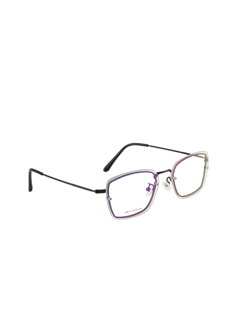 Clark N Palmer Unisex Black Solid Rimless Square Frames CNP-G9057-C24
