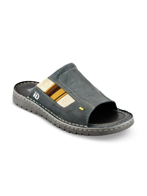 ID Men Grey Solid Slip-On
