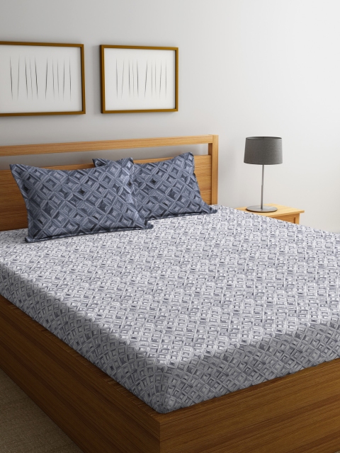 Portico New York Grey Geometric Flat 144 TC Cotton 1 King Bedsheet with 2 Pillow Covers
Portico New York Grey Geometric Flat 144 TC Cotton 1 King Bedsheet with 2 Pillow Covers