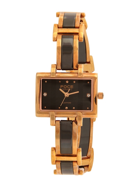 FOCE Women Black Analogue Watch