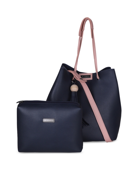 ESBEDA Navy Blue Solid Shoulder Bag