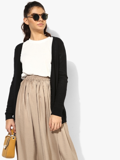 Black Solid Cardigan