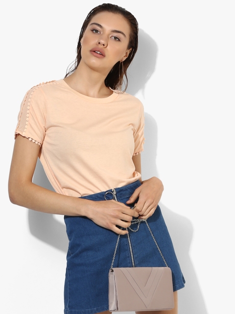 Peach Solid Blouse