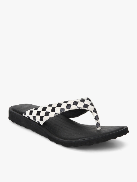 Rocia Women White & Black Sandals