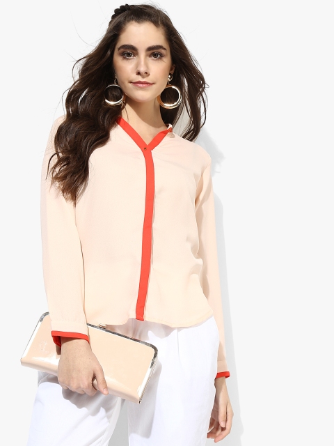 Peach Solid Blouse