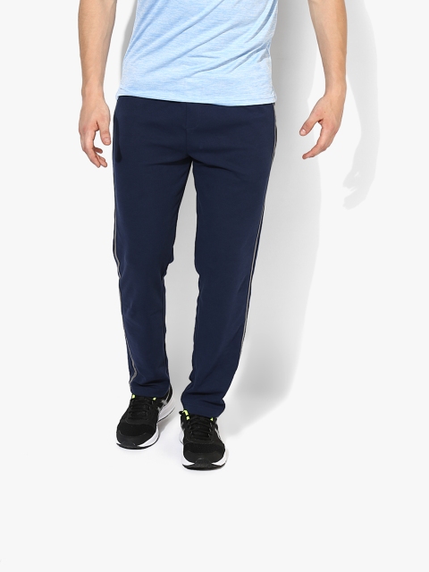 Alcis Men Navy Blue Straight Fit Solid Track Pants