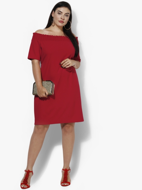 DOROTHY PERKINS Women Red Solid A-Line Dress
