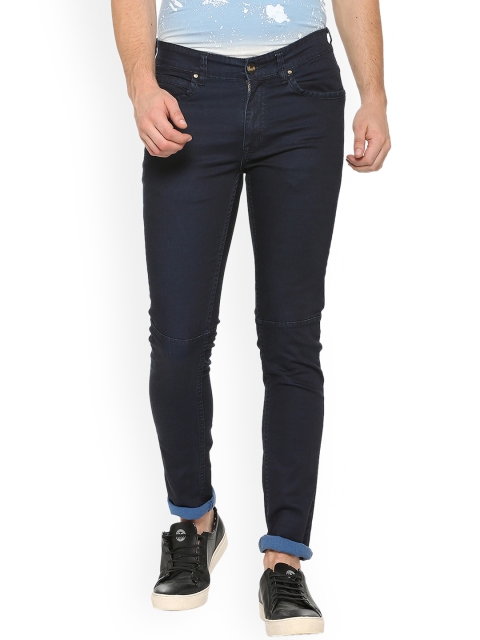 People Men Blue Slim Fit Mid-Rise Clean Look Jeans