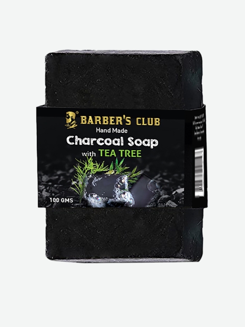 BARBERS CLUB Men Hand Made Organic Charcoal Soap with Tea Tree Oil 100 gm, Black
BARBERS CLUB Men Hand Made Organic Charcoal Soap with Tea Tree Oil 100 gm, Black