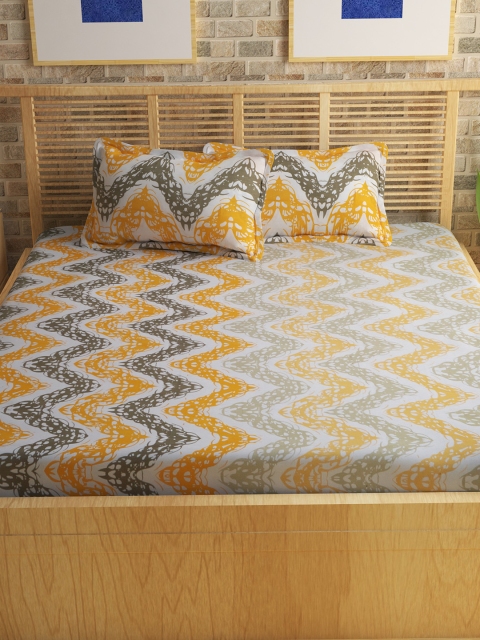 Story@home Mustard White Geometric Flat 186TC Cotton 1 Double Bedsheet with 2 Pillow Covers
Story@home Mustard White Geometric Flat 186TC Cotton 1 Double Bedsheet with 2 Pillow Covers