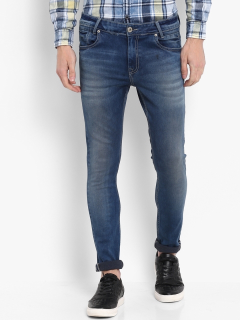 Mufti Men Blue Skinny Fit Mid-Rise Clean Look Stretchable Jeans