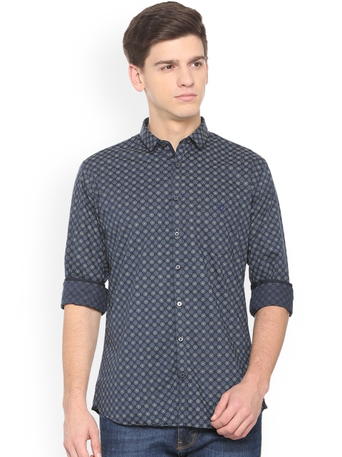 Van Heusen Sport Men Blue Slim Fit Printed Casual Shirt