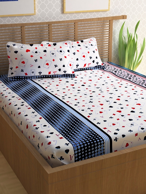 Story@home White Blue Geometric Flat 186TC Cotton 1 Double Bedsheet with 2 Pillow Covers
Story@home White Blue Geometric Flat 186TC Cotton 1 Double Bedsheet with 2 Pillow Covers