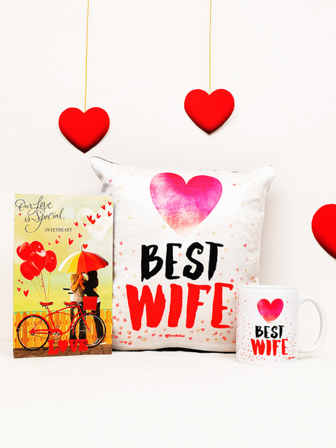 Archies Love Gifts Valentines Day Special Mug & Cushion + Greeting Card - Pack of 3, Multi
Archies Love Gifts Valentines Day Special Mug & Cushion + Greeting Card - Pack of 3, Multi