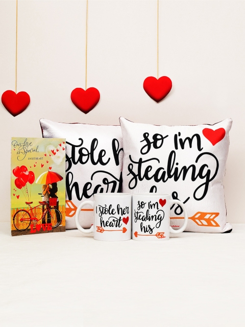 Archies Love Gifts Valentines Day Special Love Quotation (2) Mug & (2) Cushion + Greeting Card- Pack of 5, Multi
Archies Love Gifts Valentines Day Special Love Quotation (2) Mug & (2) Cushion + Greeting Card- Pack of 5, Multi