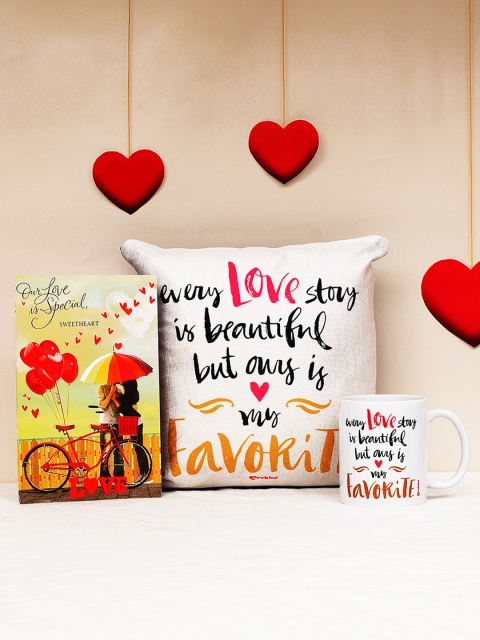 Archies Love Gifts Valentines Day Special Pack of 3 Mug & Cushion & Greeting Card, Multi
Archies Love Gifts Valentines Day Special Pack of 3 Mug & Cushion & Greeting Card, Multi