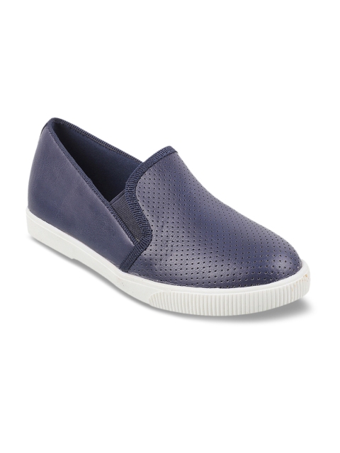 Metro Boys Navy Blue Slip-On Sneakers