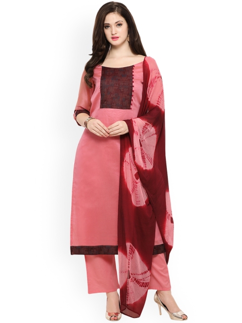 Inddus Pink Dyed Dupatta